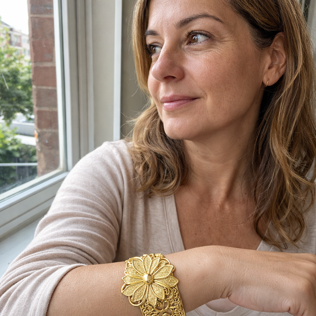 Anillo de Flor Estilo Retro | Oro