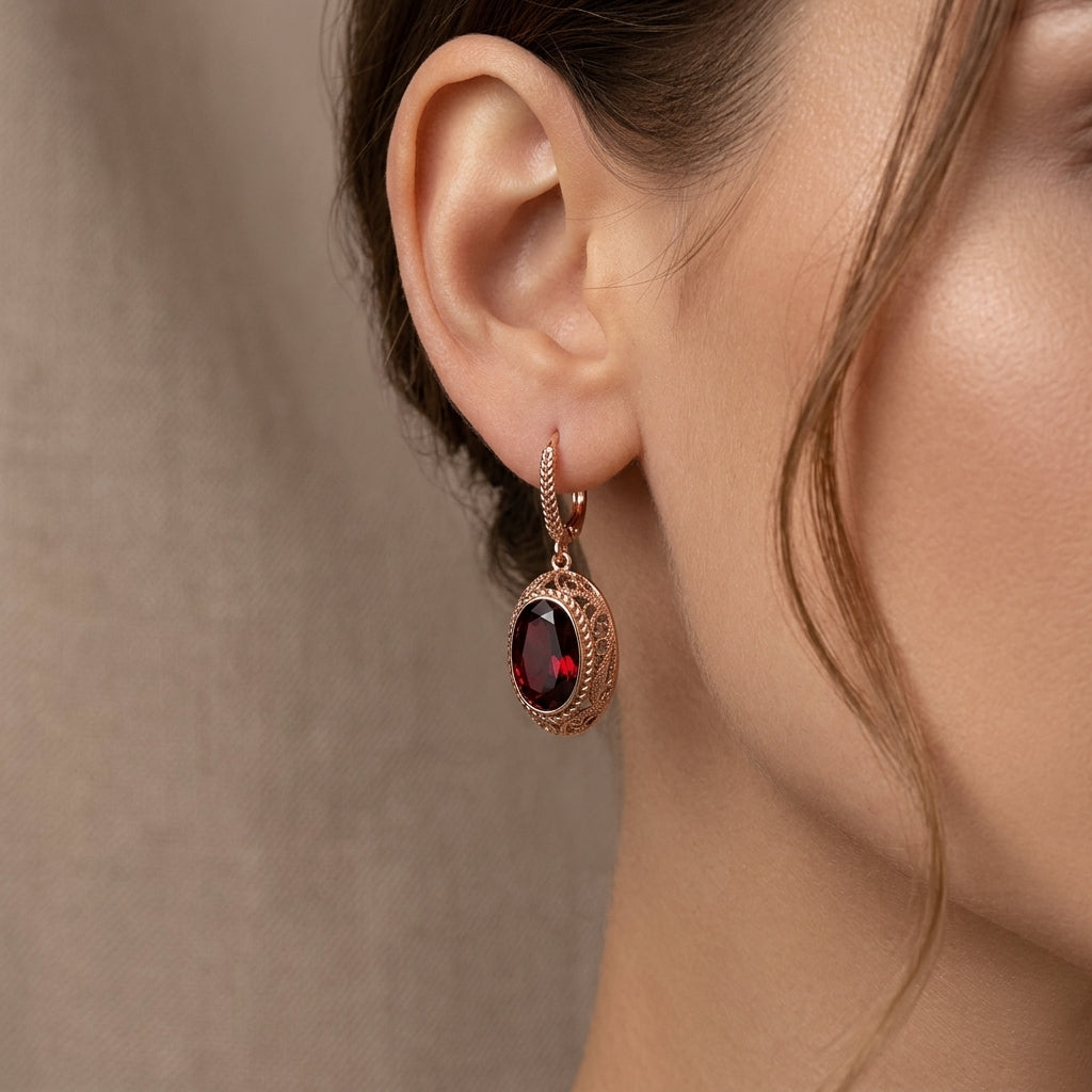 Talessia Rougefort Aretes | Oro Rosa