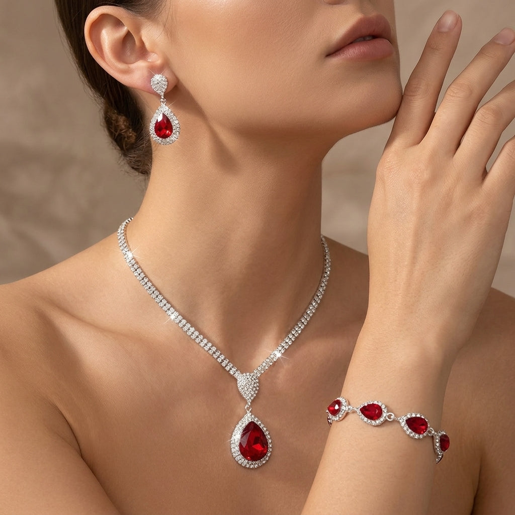 Thalira Bloodwynne Set de Joyas | Oro Blanco