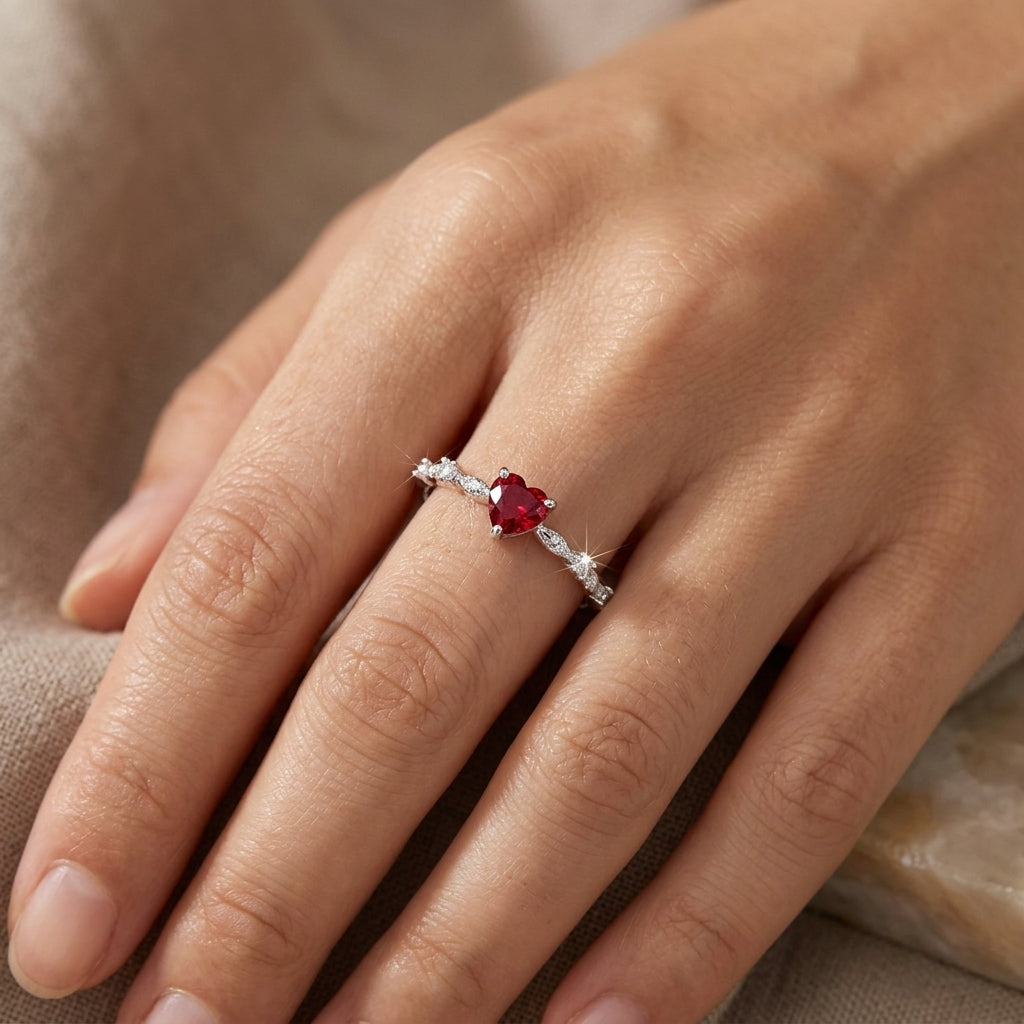 Coralyn Amoura Anillo | Oro Blanco