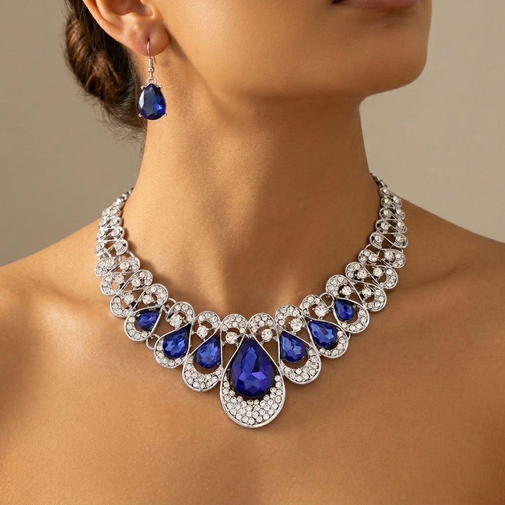 Maevina Zafiros Set de Joyería | Oro