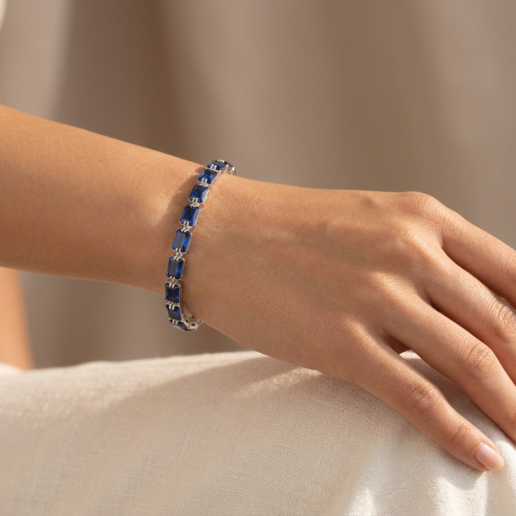 Mireda Thalindra Pulsera | Oro Blanco
