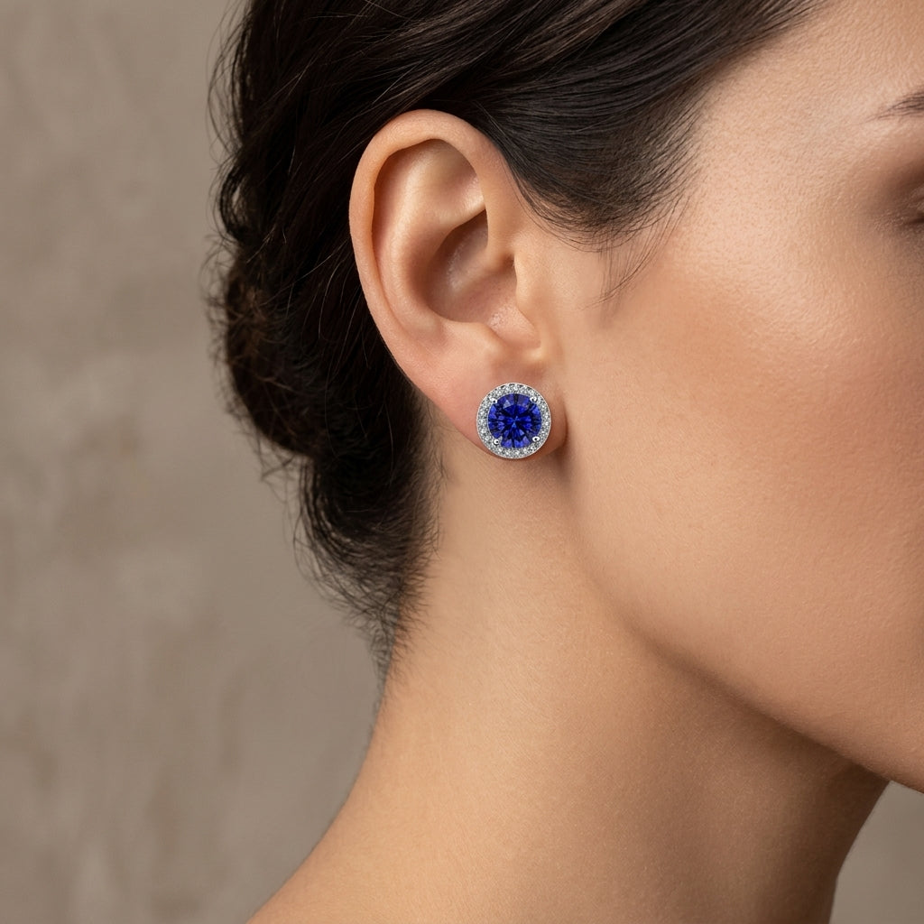 Lúcia Celestine Aretes | Oro Blanco