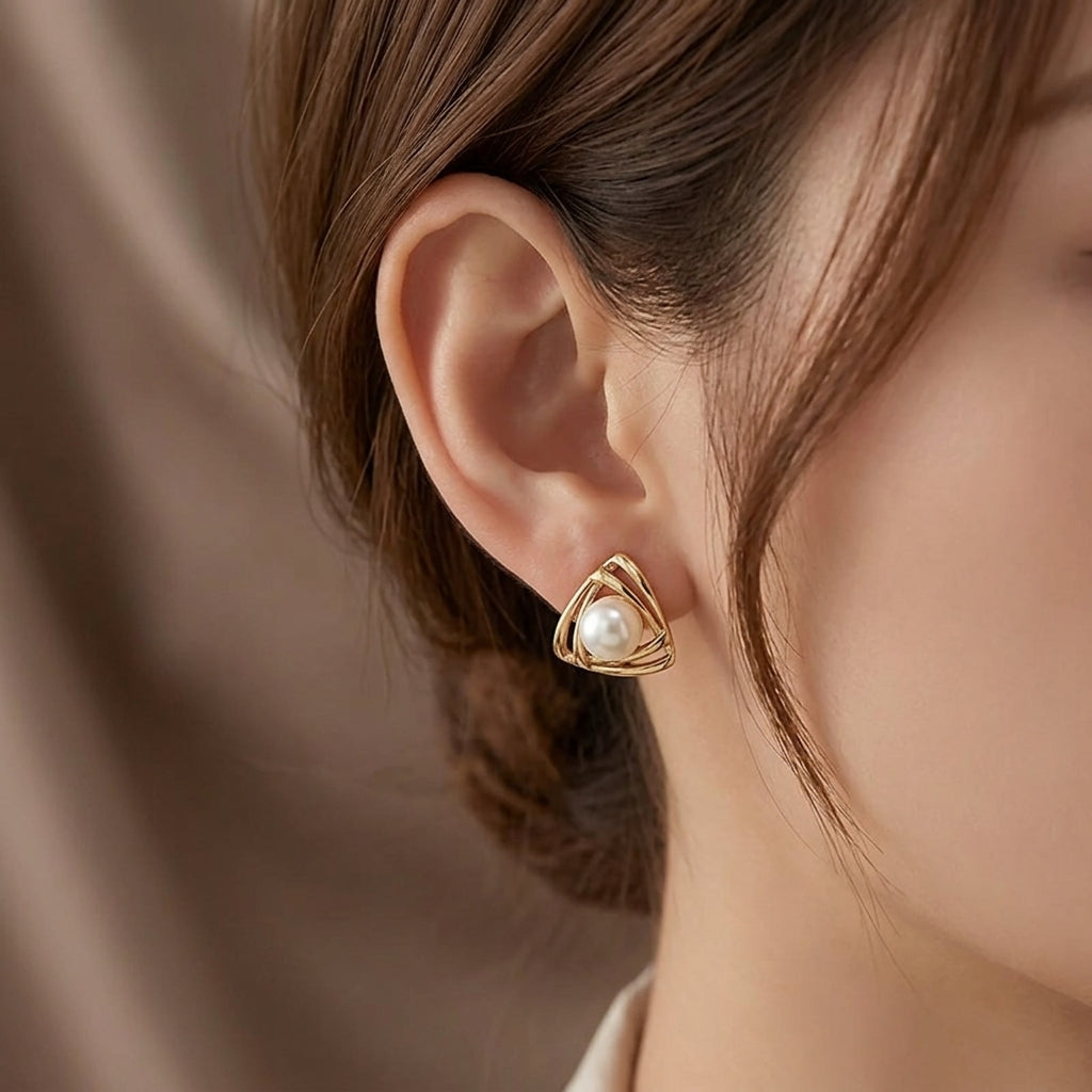 Aretes de Perla y Oro Exquisitos | Oro