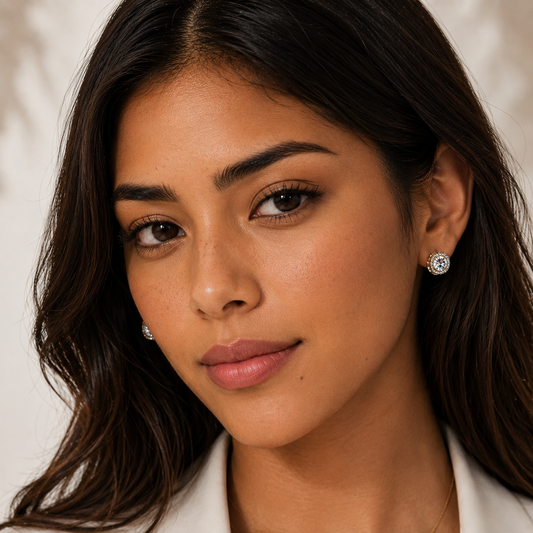Nadine Aretes Cuadrados | Oro