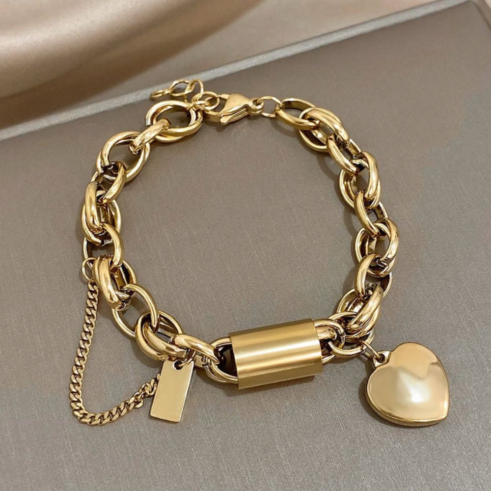 Pulsera de Oro Eslabón de Amor