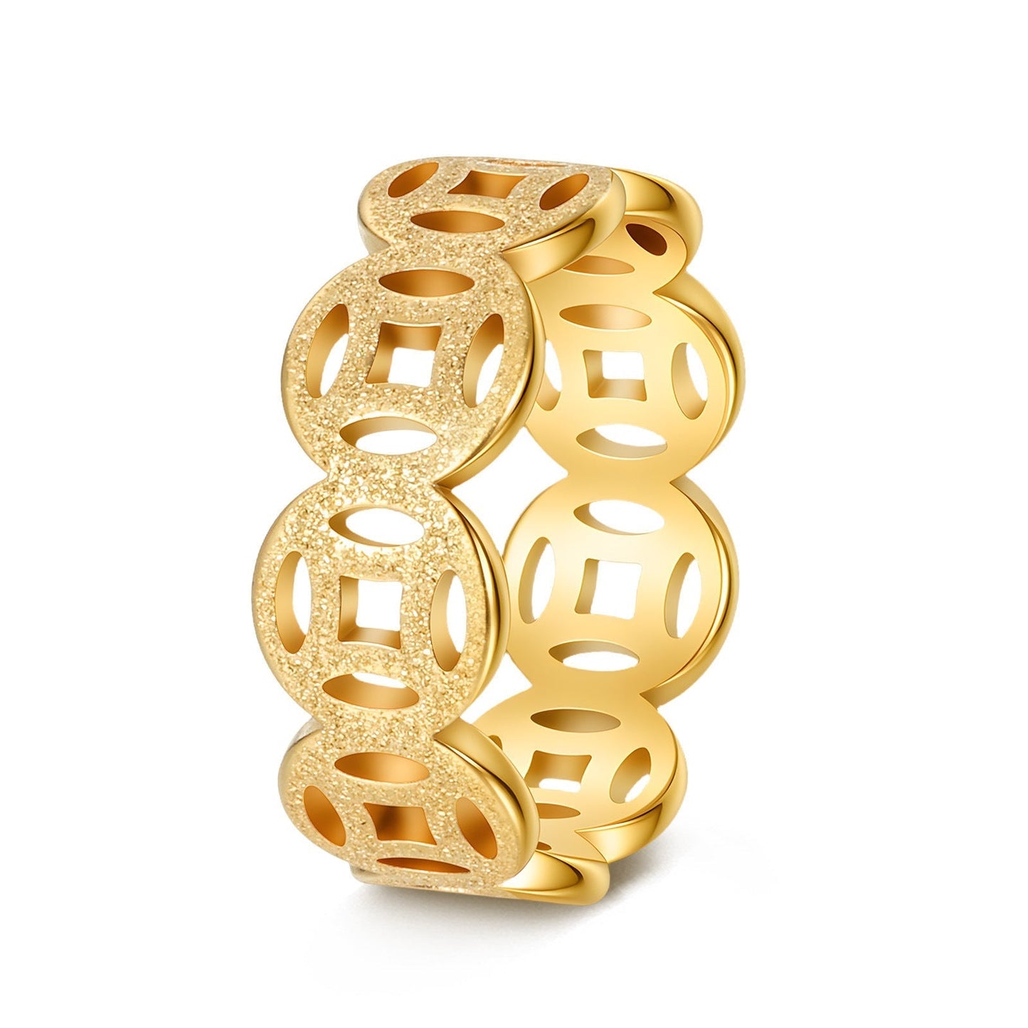 Ella Anillo de Patrón Clásico | Oro