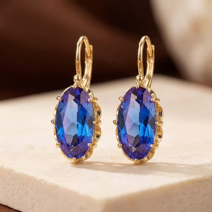 Pendientes Colgantes de Zafiro en Oro