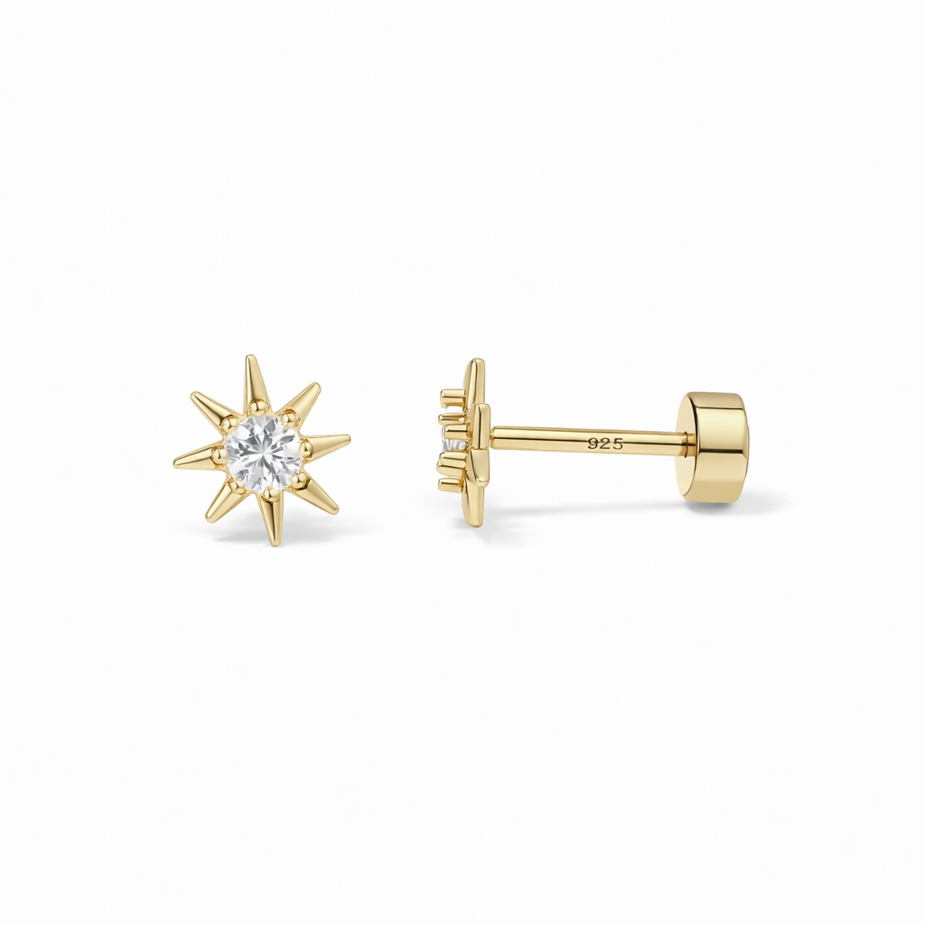 Aretes Sol Radiante | Oro