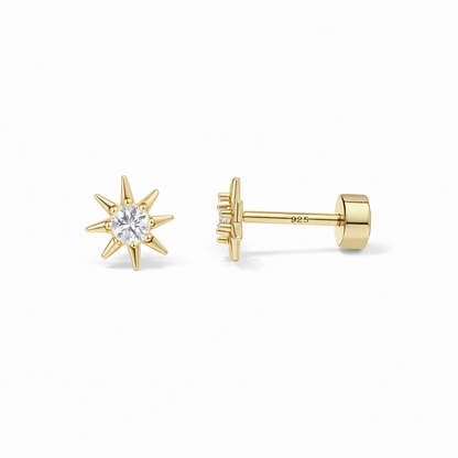 Aretes Sol Radiante | Oro
