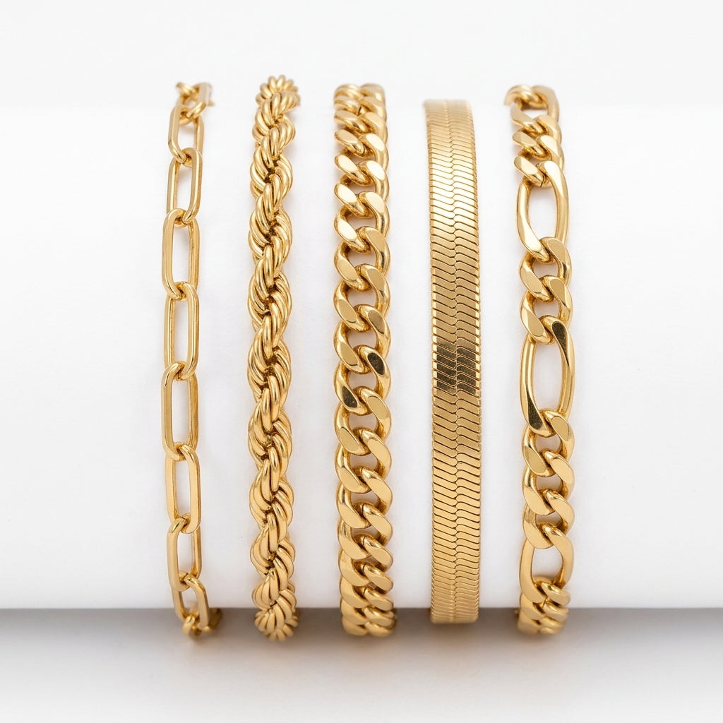 Ellis Renner Set de Pulseras | Oro