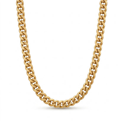 Collar de Eslabón Cubano Grueso | Oro