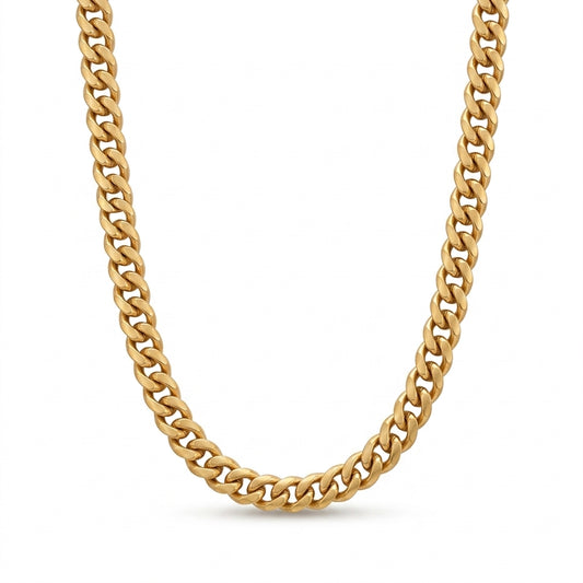Collar de Eslabón Cubano Grueso | Oro