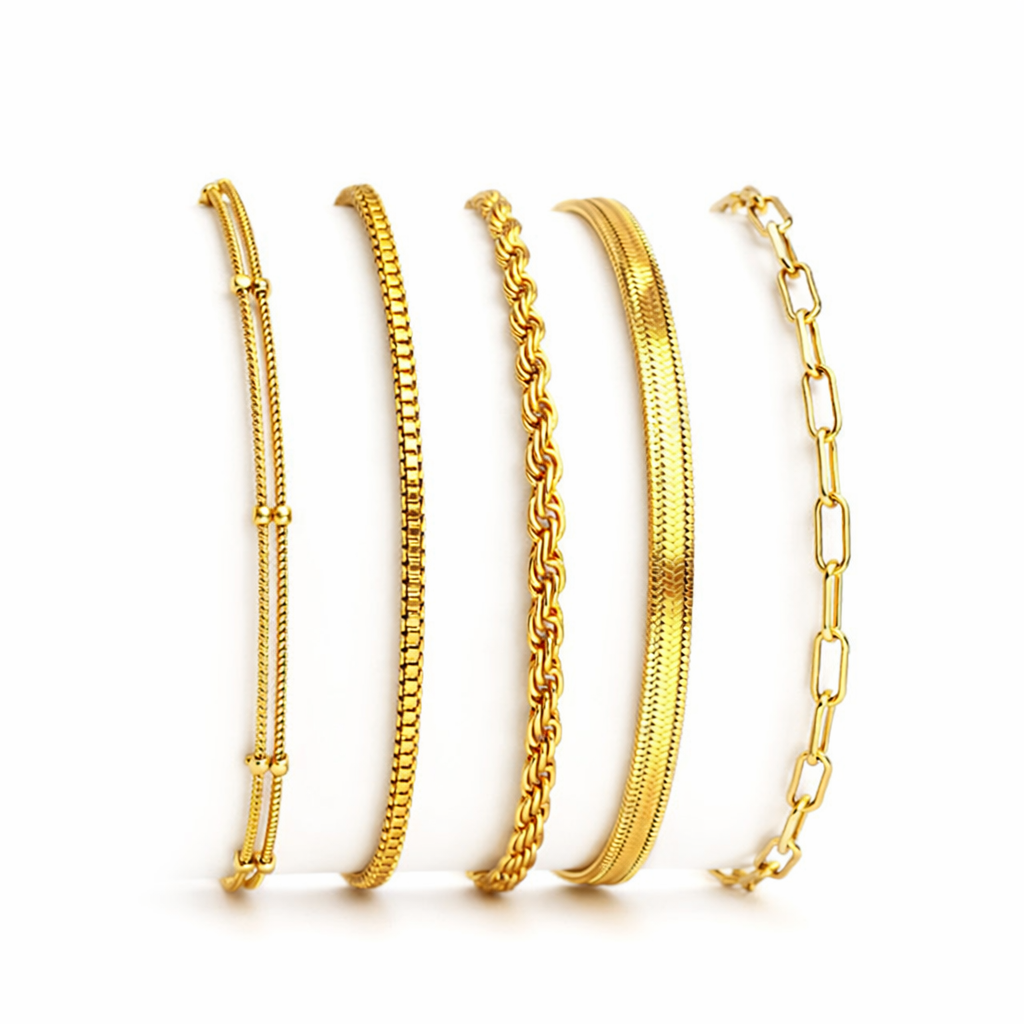 Set de Pulseras Clásicas Isabella de Oro