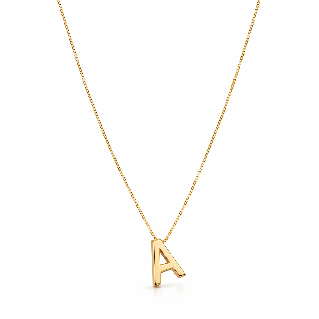 Collar con Inicial Carta de Amor | Oro