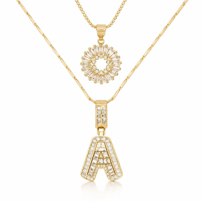 Set de Collares con Inicial Pavé