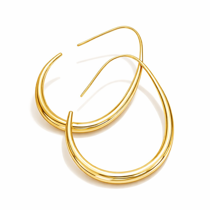 Aretes de Argolla en Oro Antiguo