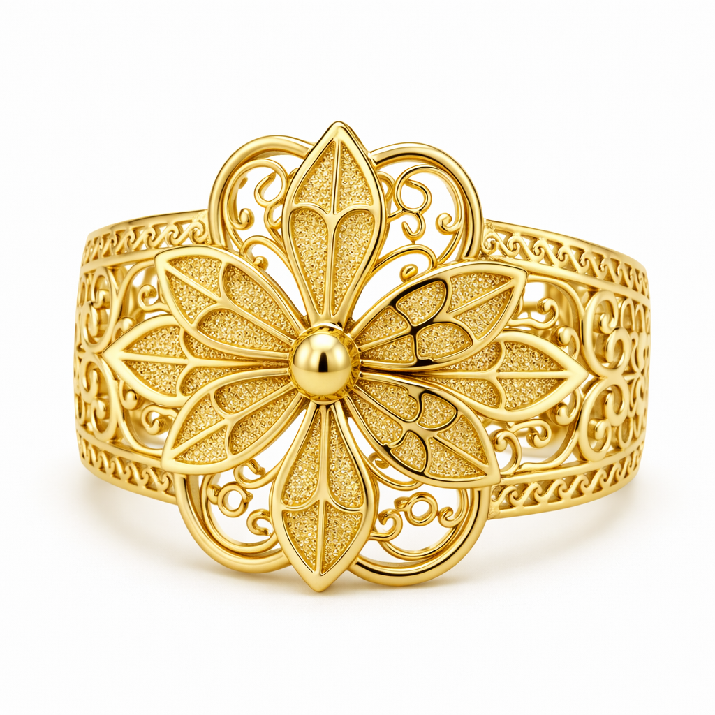 Anillo de Flor Estilo Retro | Oro