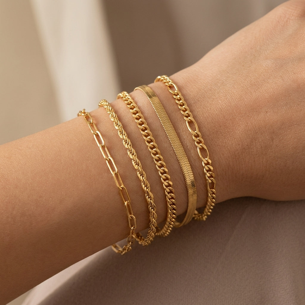 Ellis Renner Set de Pulseras | Oro