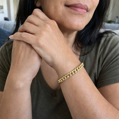 Pulsera Cubana Clásica de Oro