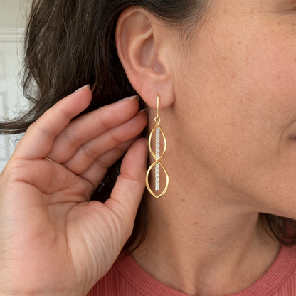 Aretes Espiral Rayo de Sol | Oro