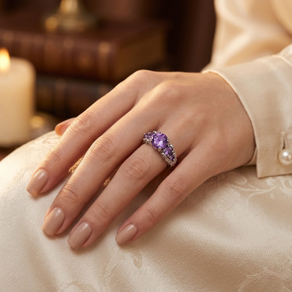 Anillo Vintage de Amatista en Plata
