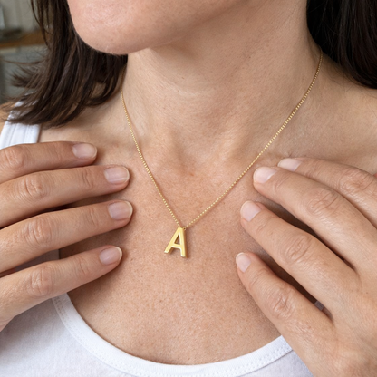 Collar con Inicial Carta de Amor | Oro