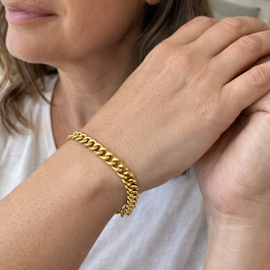 Pulsera Cubana Herencia | Oro