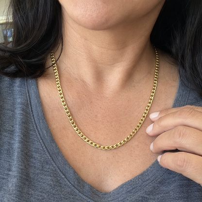 Collar de Cadena Barbada Plana