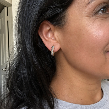 Aretes Vintage de Oro y Diamantes