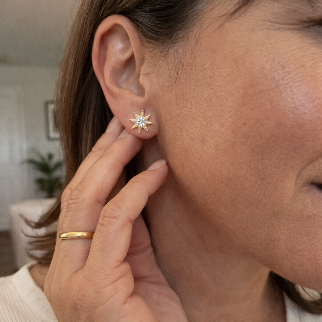 Aretes Sol Radiante | Oro