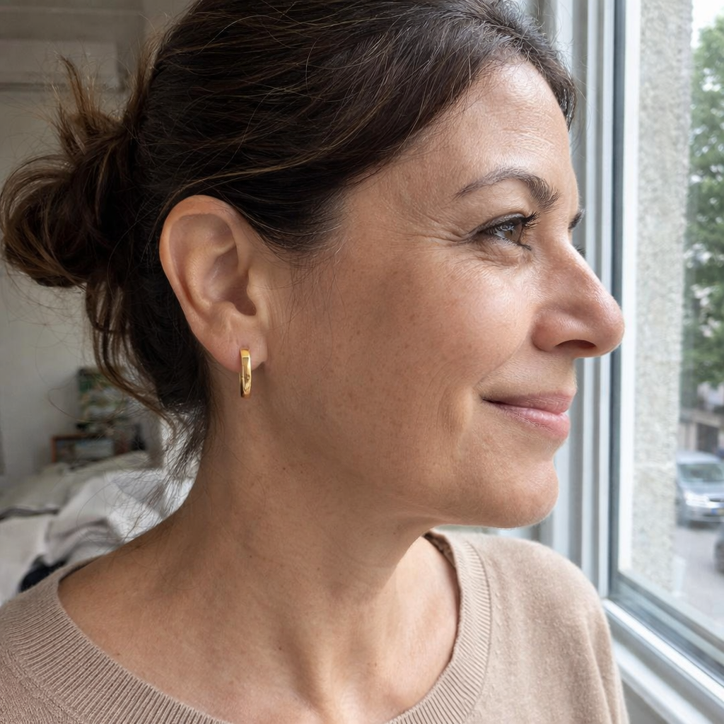 Gia Aretes de Argolla Llamativos | Oro