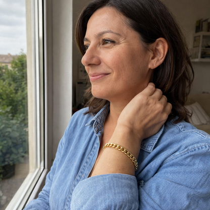 Pulsera Cubana Herencia | Oro