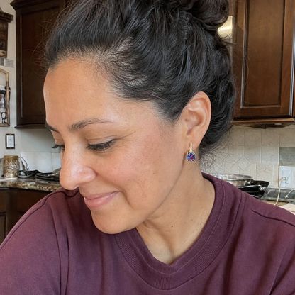 Aretes de Argolla con Piedra Mística