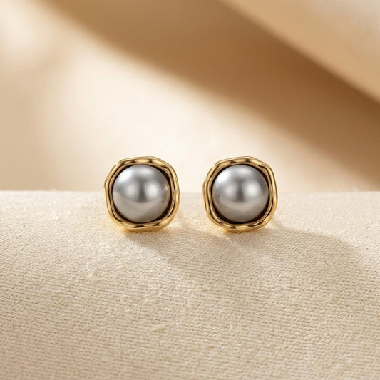 Pendientes de Perla en Oro