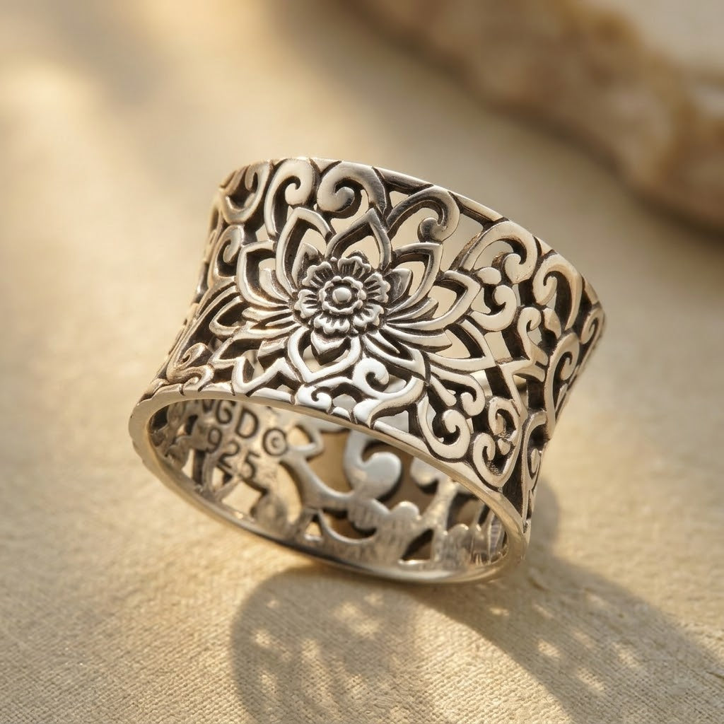 Anillo Filigrana Ornamentada en Plata