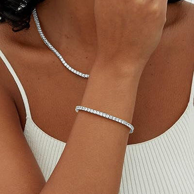 Pulsera Tennis | Oro Blanco