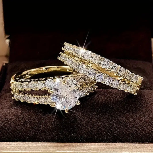 Set de Anillos Eternal Radiance | Oro Blanco