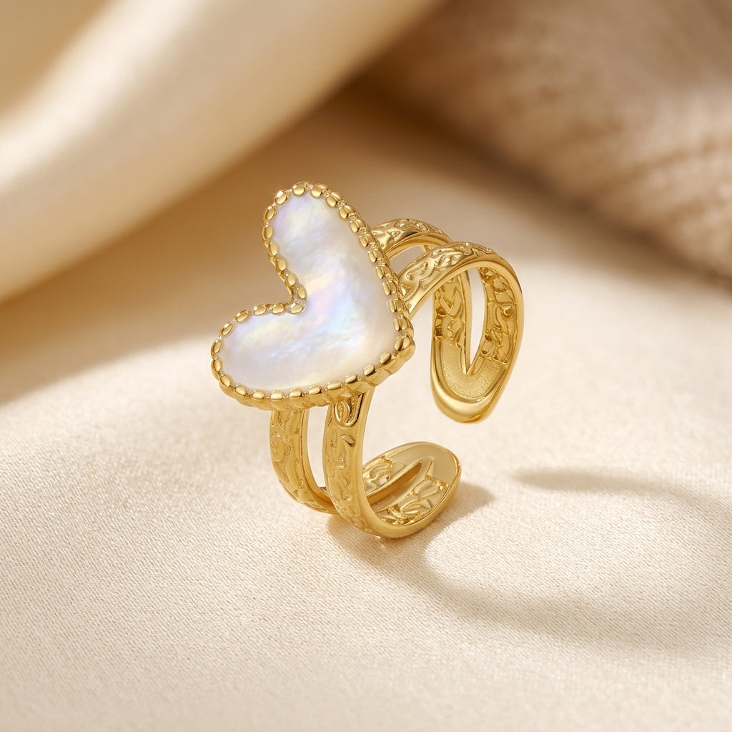 Anillo Motivo Corazón en Oro