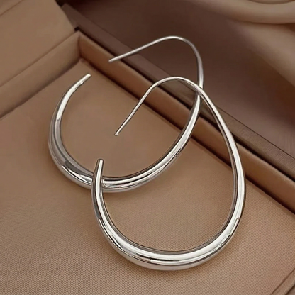 Aretes de Argolla Oro Antiguo | Oro Blanco