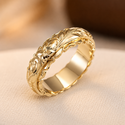 Anillo Floral Antiguo | Oro