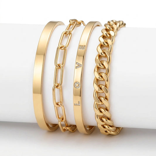 Elan Mercer Set de Pulseras | Oro