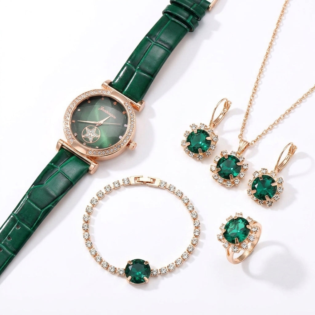 Verdantra Timecourt Set de Joyería | Oro