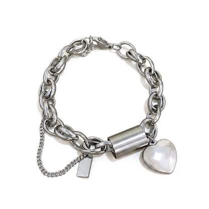 Pulsera Gruesa de Corazón | Oro