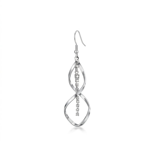 Sunbeam Aretes Espiral | Oro Blanco