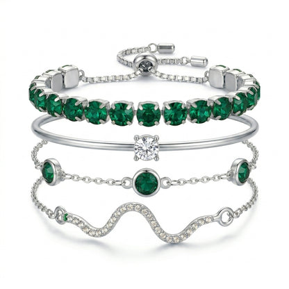 Sorina Feldwyn Set de Pulseras | Oro Blanco
