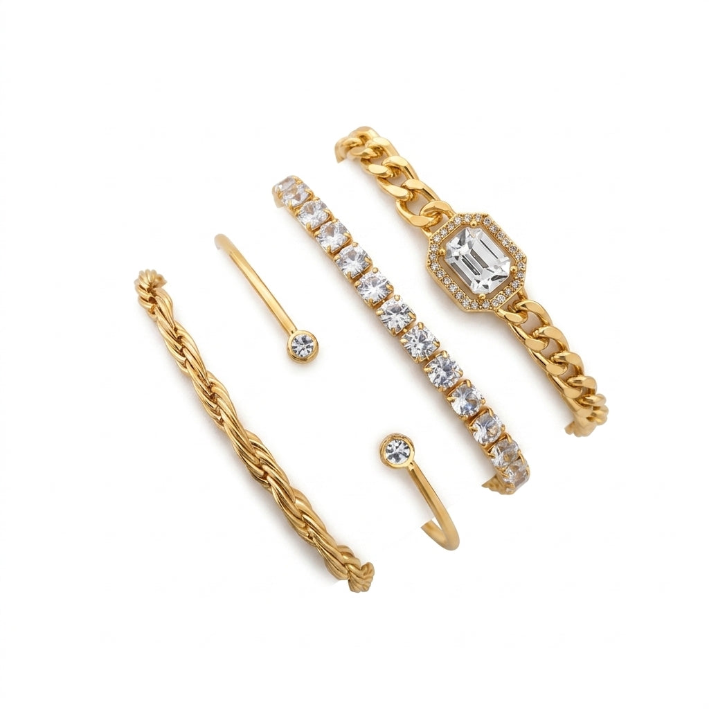 Domitia Calvina Set de Pulseras | Oro