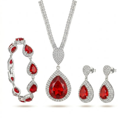 Thalira Bloodwynne Set de Joyas | Oro Blanco