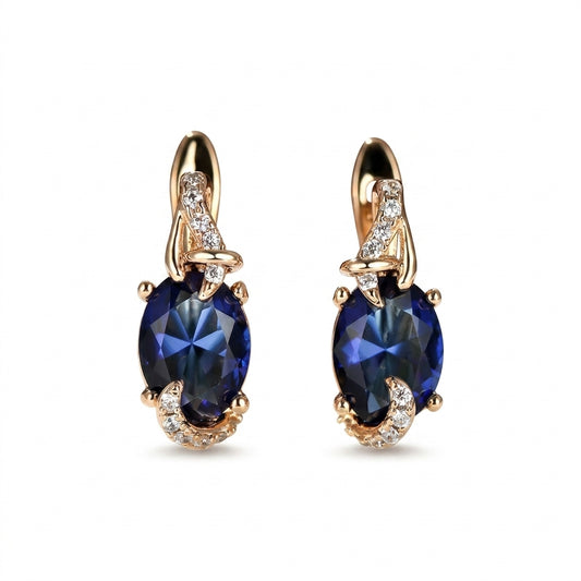 Aretes Colgantes Royal Midnight | Oro
