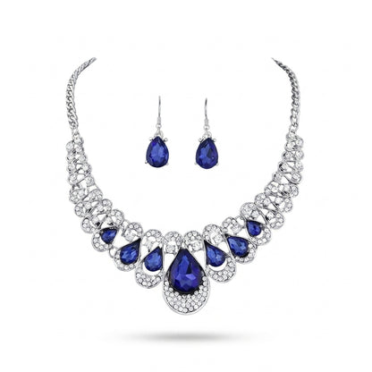 Maevina Zafiros Set de Joyería | Oro Blanco